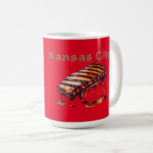 Caneca De Café Kansas City - Ribes de CHURRASCO e Chefe Indiano