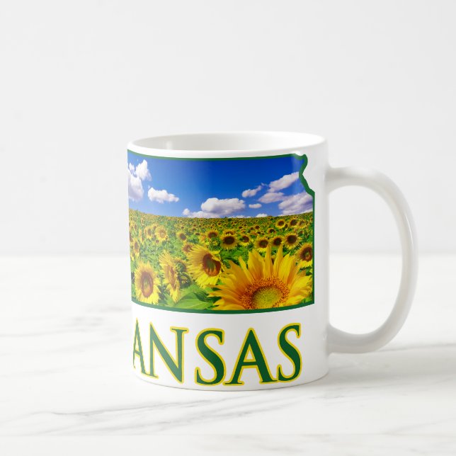 Caneca De Café Kansas Sunflower Sky (Direita)