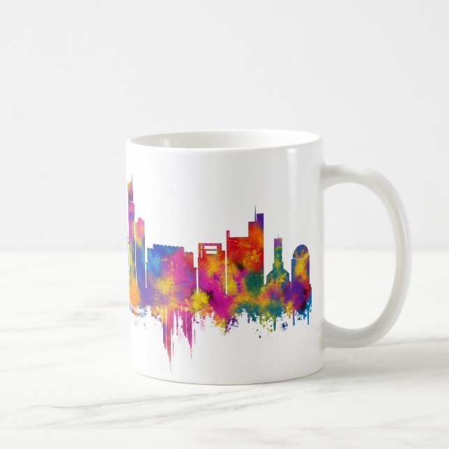 Caneca De Café Karachi Skyline Paquistão (Direita)