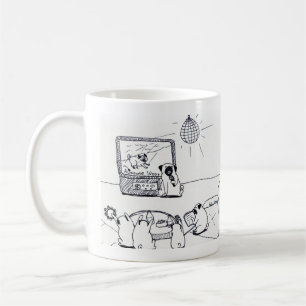Caneca De Café Karaoke do Pug