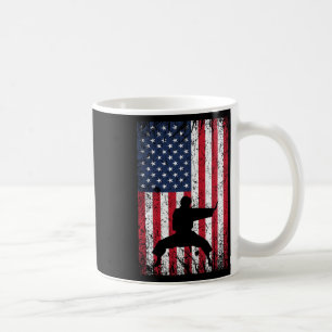 Caneca De Café Karate American Flag 4 De Julho Artes Marciais Par