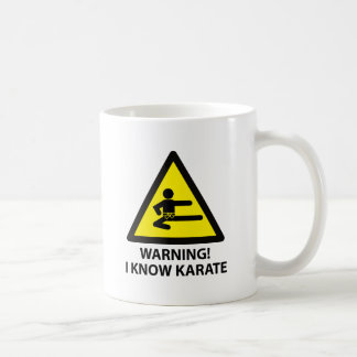 Caneca De Café Karaté de advertência