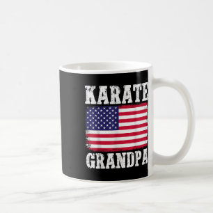 Caneca De Café Karate Grandpa Patriótico dos Estados Unidos Bande