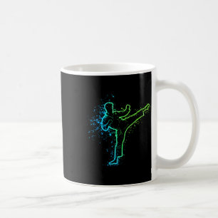 Caneca De Café Karate High Kick Splash Style Design de Artes Marc
