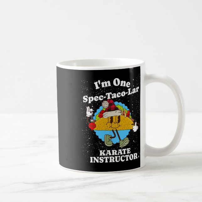 Caneca De Café Karate Instrutor Christmas Funny Taco Pun Cote (Direita)