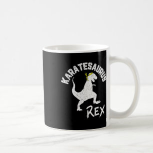 Caneca De Café Karate Karatesaurus Rex Dinossauro Engraçado Arte 
