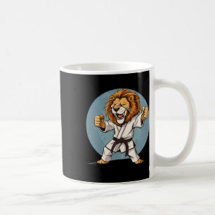 Caneca De Café Karate Lion Kickboxing Taekwondo Jiu-jitsu Mma Mar