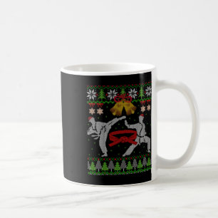 Caneca De Café Karate Natal Suéter Feio Cinto Vermelho Arte Marci