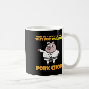 Caneca De Café Karate Pig Porkchop Engraçado Dizendo Por Homens M