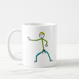 Caneca De Café Karate Stickman