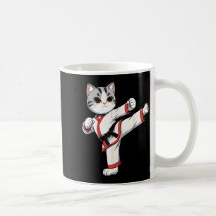 Caneca De Café Karate Taekwondo Gato Engraçado Jiu Jitsu Mulheres