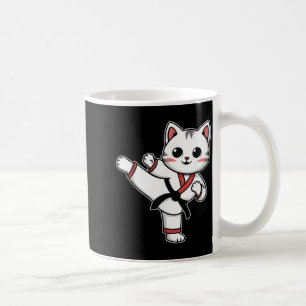 Caneca De Café Karate Taekwondo Gato Engraçado Jiu Jitsu Mulheres