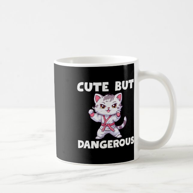 Caneca De Café Karate Taekwondo Kitty Cat Kara (Direita)