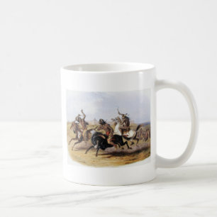 Caneca De Café Karl Bodmer - corrida de cavalos dos Sioux