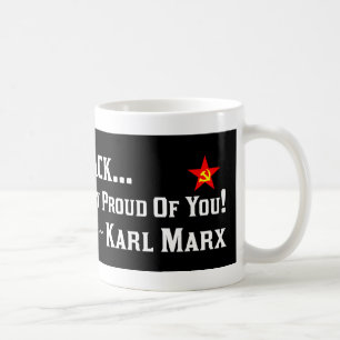 Caneca De Café Karl Marx: Orgulhoso de Barack!