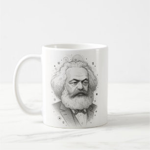 Caneca De Café Karl Marx Portrait design