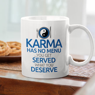 Caneca De Café Karma Não Tem Menu... Gráfico Yin Yang