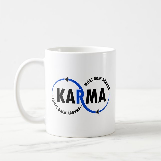 Caneca De Café Karma - O que acontece volta (v1) (Esquerda)