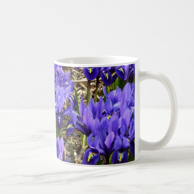 Caneca De Café Katherine Hodgkin Irrises Primavera Floral Roxo (Direita)