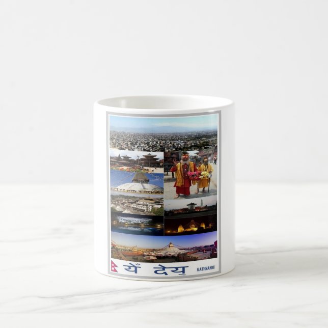 Caneca De Café Katmandu - Mosaico - Nepal - (Centro)