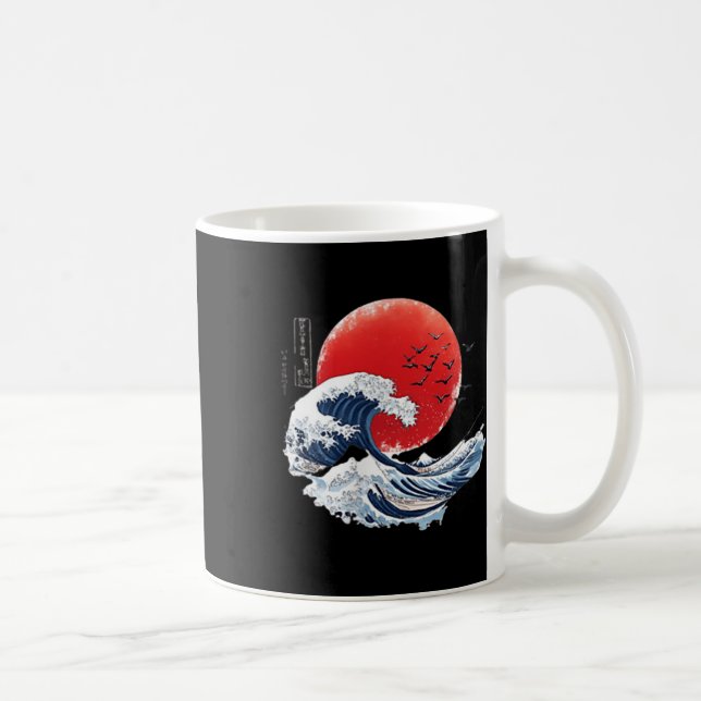 Caneca De Café Katsushika Hokusai Japanese Great Wave Men Women K (Direita)