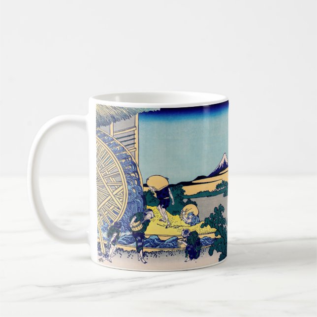 Caneca De Café Katsushika Hokusai - Moinho d’água em Onden (Esquerda)