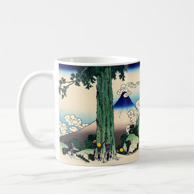 Caneca De Café Katsushika Hokusai - Passagem de Mishima na provín (Esquerda)