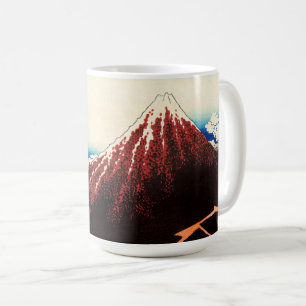 Caneca De Café Katsushika Hokusai - Relâmpagos abaixo do cume