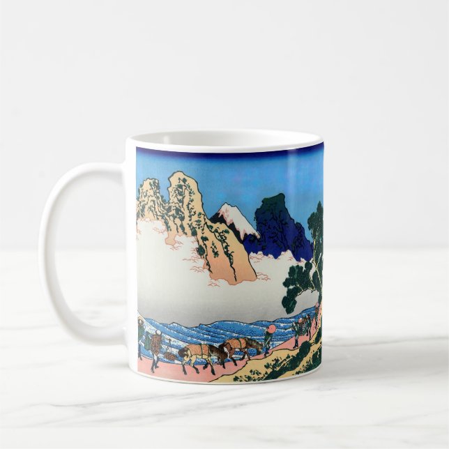 Caneca De Café Katsushika Hokusai - Trás de Fuji, Rio Minobu (Esquerda)