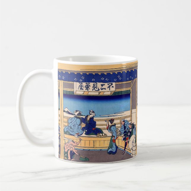 Caneca De Café Katsushika Hokusai - Yoshida no Tokaido (Esquerda)