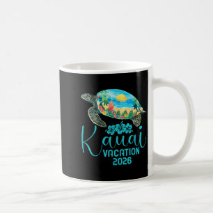 Caneca De Café Kauai Hawaii Trip 2026 Férias de Verão de Tartarug