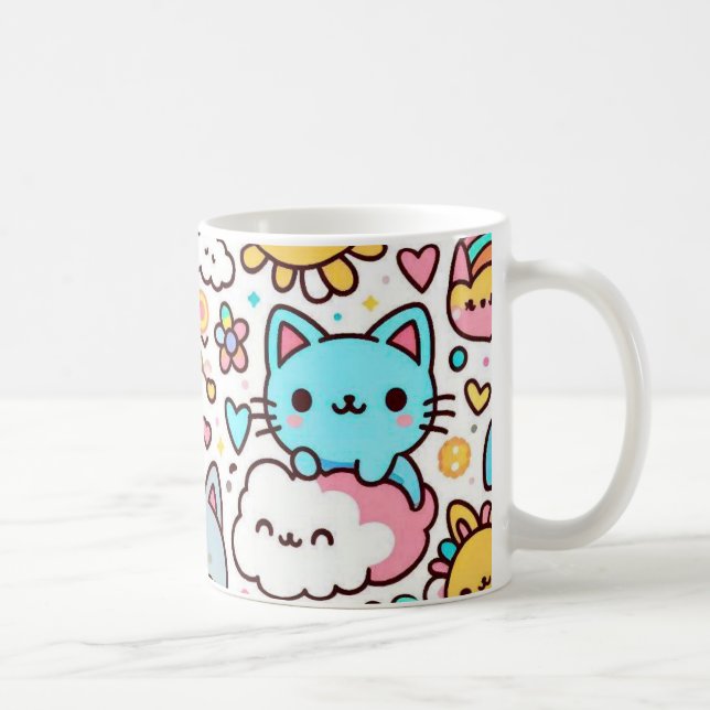 Caneca De Café Kawaii (Direita)