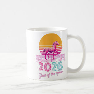 Caneca De Café Kawaii 2026 2026 Ano do Cavalo Lunar Cowgirl Z