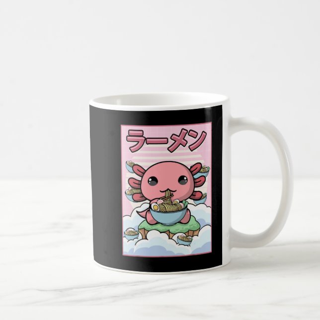 Caneca De Café Kawaii Anime Axolotl Ramen Noodle Women Boys G (Direita)