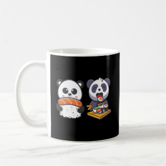 Caneca De Café Kawaii Anime Panda Sushi Japonês Nigiri Otaku