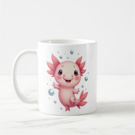 Caneca De Café Kawaii Axolotl - Água cúbita