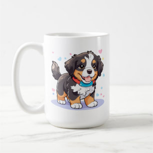 Caneca De Café Kawaii Bernese Puppy, Cute Berner Pup