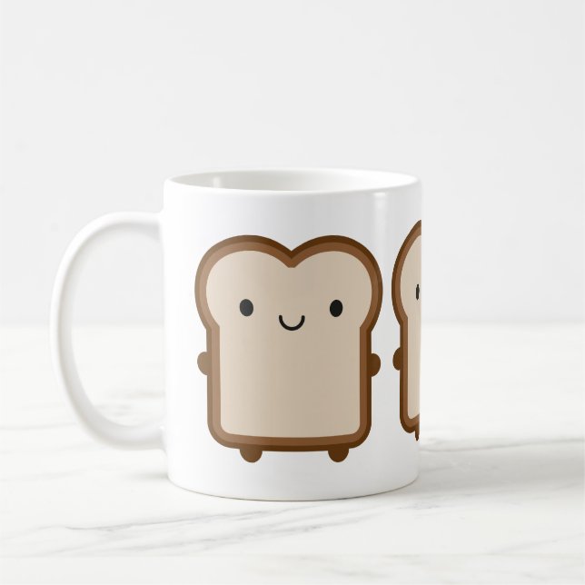 Caneca De Café Kawaii Bread / Toast (Esquerda)