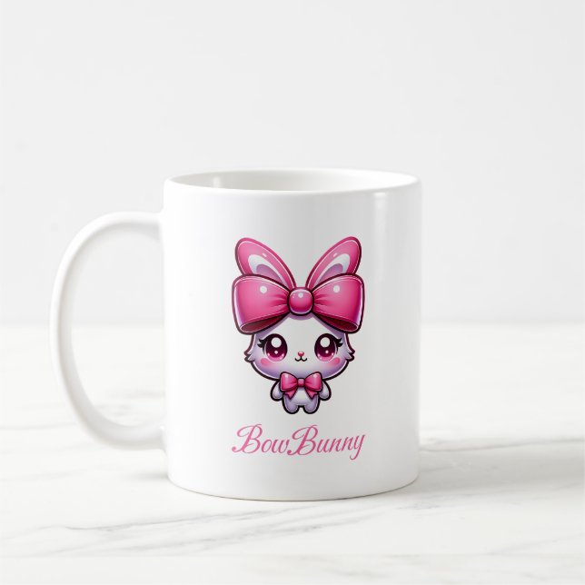 Caneca De Café Kawaii Bunny Coquette, BowBunny (Esquerda)