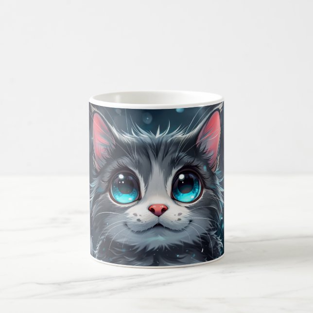 Caneca De Café Kawaii Cartoon Cat (Centro)
