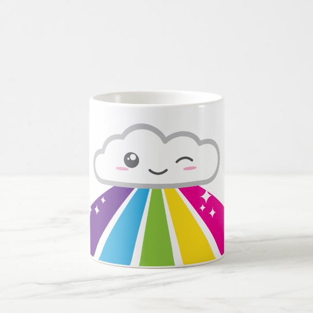 Caneca De Café Kawaii Cloud e Rainbow Mug (Centro)