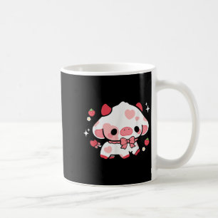 Caneca De Café Kawaii Cow Strawberry Cute Aestic Girls T