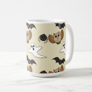 Caneca De Café Kawaii Creatures Noturnas Cerrantes