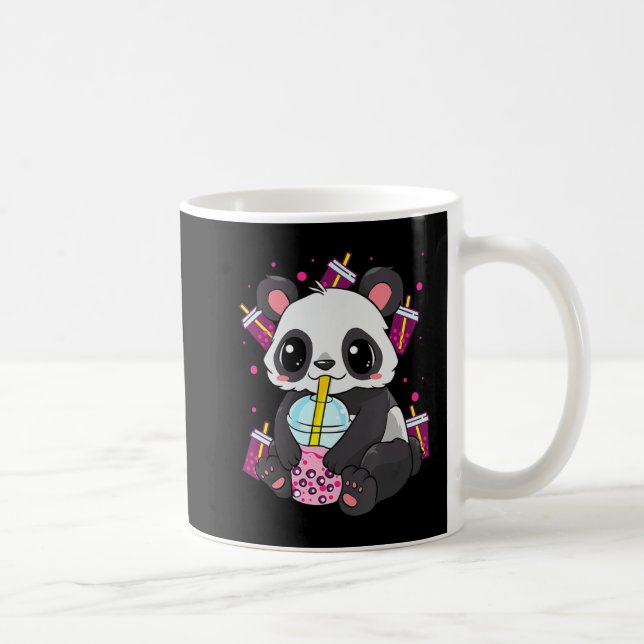 Caneca De Café Kawaii Cute Anime Panda Boba Bubble Tea Otaku Men (Direita)
