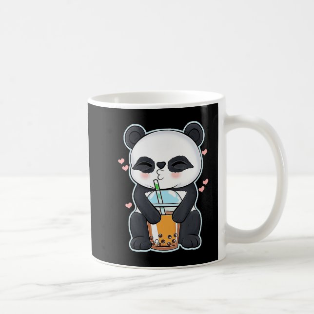 Caneca De Café Kawaii Cute Anime Panda Boba Bubble Tea Otaku Men (Direita)