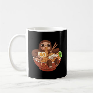 Caneca De Café Kawaii Cute Anime Sloth Otaku Japonês Ramen Noodl