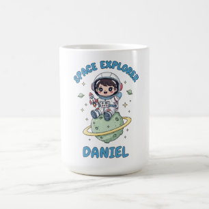 Caneca De Café Kawaii do Explorador de Espaço Personalizável