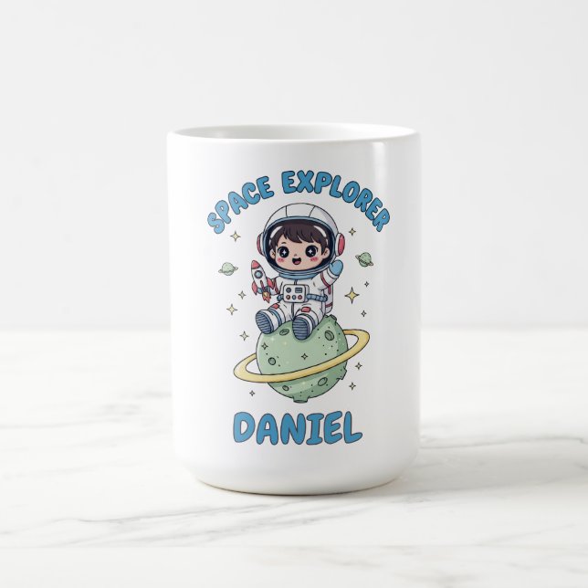 Caneca De Café Kawaii do Explorador de Espaço Personalizável (Centro)