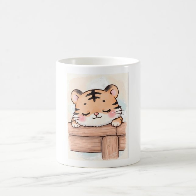 Caneca De Café Kawaii Dormilón, Acuarela Tierna (Centro)