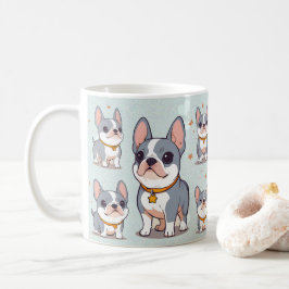 Caneca De Café Kawaii French Bulldog Frenchie Moods